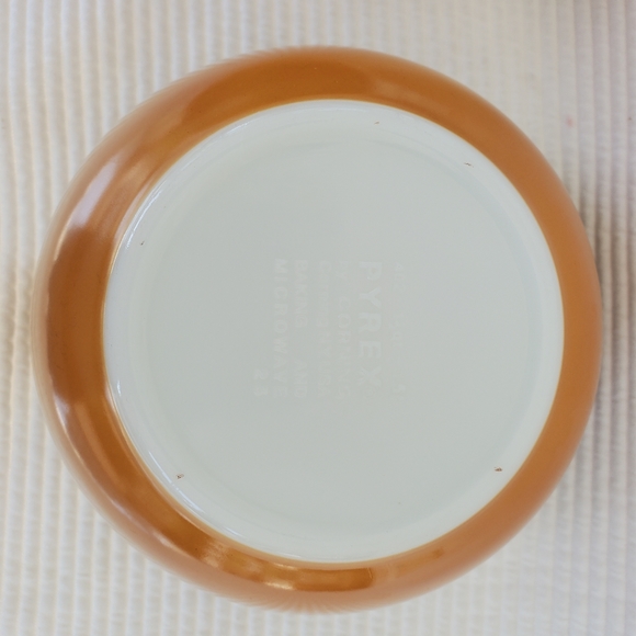 2 Pyrex Old Orchard Mixing 403 402 Bowls Fruit Brown Round 2.5qt 1.5 qt - Picture 13 of 16